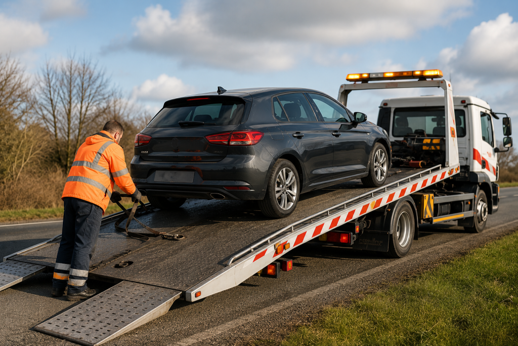 Non-runner vehicle recovery for a car that won't start